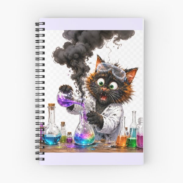 Item preview, Funny Black Cat Scientist Laboratory Experiment designed and sold by OksArtStudio.