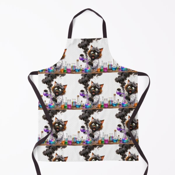 Item preview, Funny Black Cat Scientist Laboratory Experiment designed and sold by OksArtStudio.