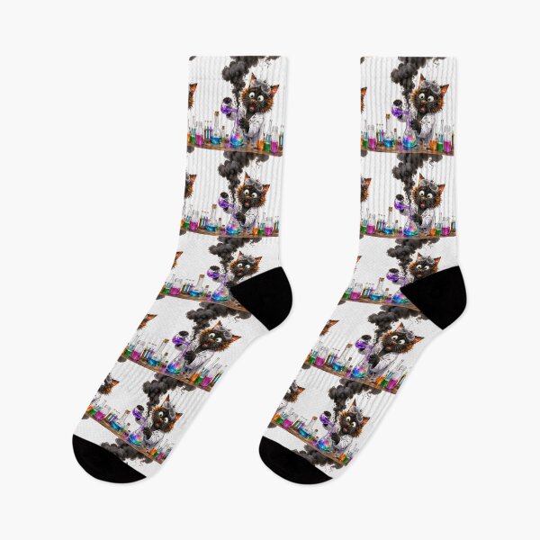 Item preview, Funny Black Cat Scientist Laboratory Experiment designed and sold by OksArtStudio.