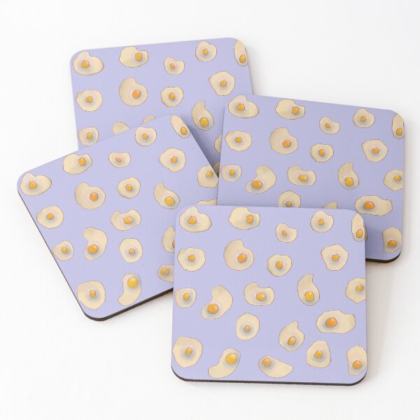 Item preview, Fried Egg Pattern Purple — Blue Lemon Studio Original Illustration designed and sold by BluelemonStudio.