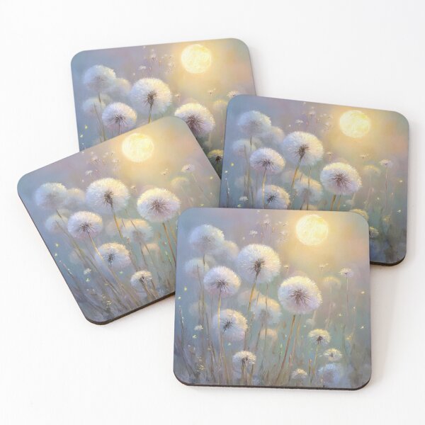 Item preview, Dandelions under the full moon - Night of Wishes designed and sold by monchie.