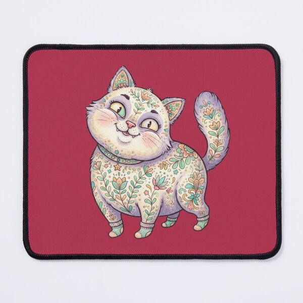 Item preview, Whimsical Floral Cat Botanical Illustration designed and sold by Iampoji.