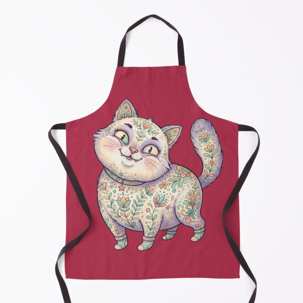 Item preview, Whimsical Floral Cat Botanical Illustration designed and sold by Iampoji.