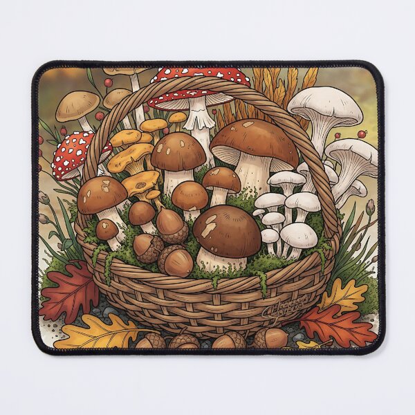 Item preview, Goblincore Mushroom Harvest Basket designed and sold by Michaelragheb.