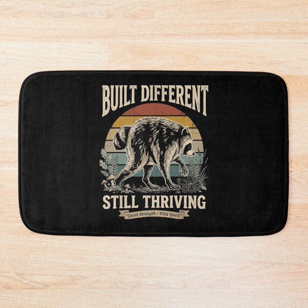 Item preview, Built Different Still Thriving Jimothy Raccoon Vintage Meme designed and sold by VioIneka.