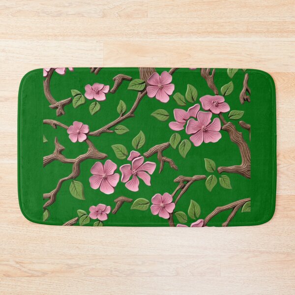 Item preview, 3D Sculpted Pink Cherry Blossom Branches Pattern designed and sold by mackyartsstudio.