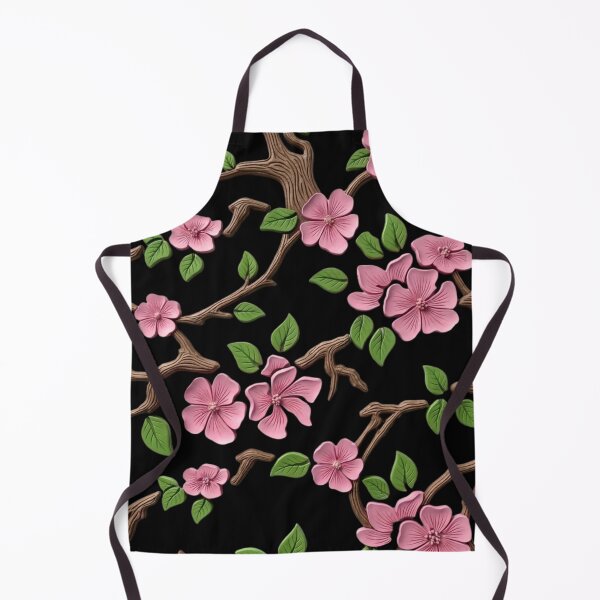Item preview, 3D Sculpted Pink Cherry Blossom Branches Pattern designed and sold by mackyartsstudio.
