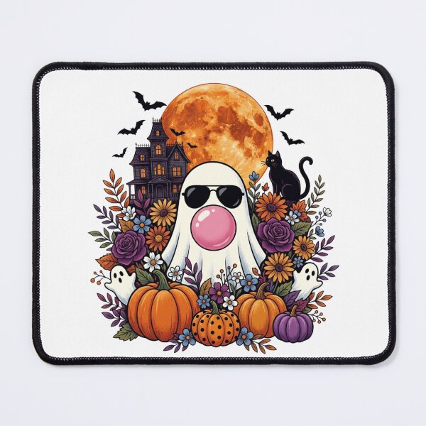 Item preview, Cool Ghost Blowing Bubblegum Halloween Haunted House Autumn designed and sold by raedattia.