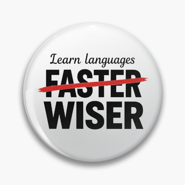 Item preview, Learn Languages. Wiser, Not Faster. | Minimalist Typography Design designed and sold by Trodyglot.