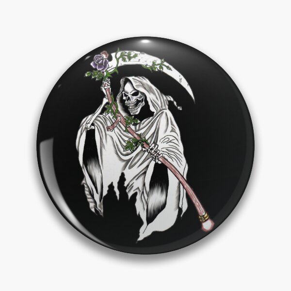 Item preview, Gothic Grim Reaper with Purple Rose designed and sold by wizooo411.