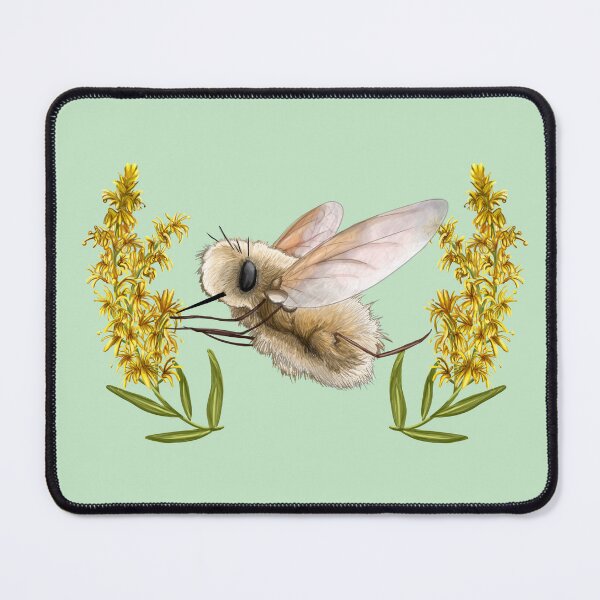 Item preview, Japanese Bee Fly with Goldenrod Flowers designed and sold by JoyHappySpiders.