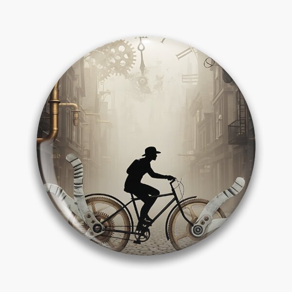 Item preview, Steampunk Gear Bicycle Cityscape designed and sold by Michaelragheb.