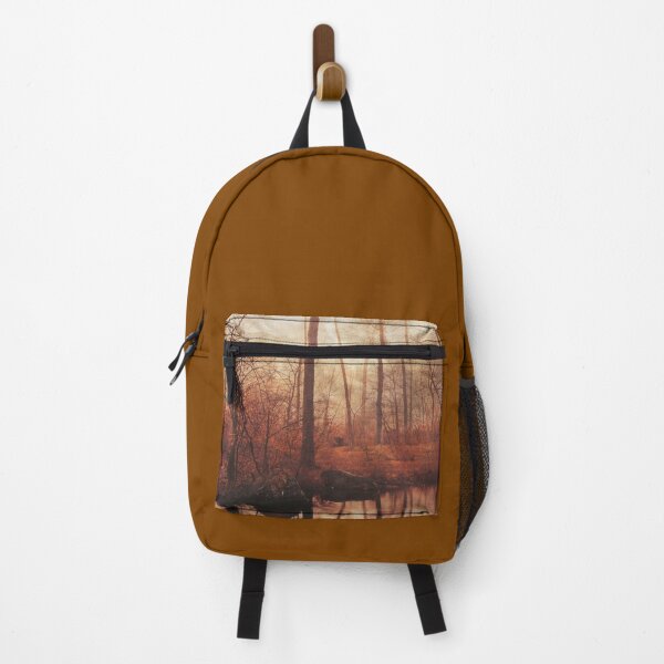Item preview, Misty Fall Forest Reflecting in Pond designed and sold by Dyrk Wyst Redbubble Shop.