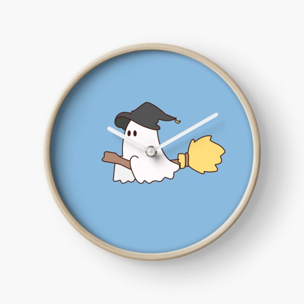 Item preview, Cute Witch Ghost Riding Broomstick Halloween Art designed and sold by Zmonz.