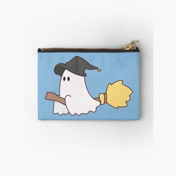 Item preview, Cute Witch Ghost Riding Broomstick Halloween Art designed and sold by Zmonz.