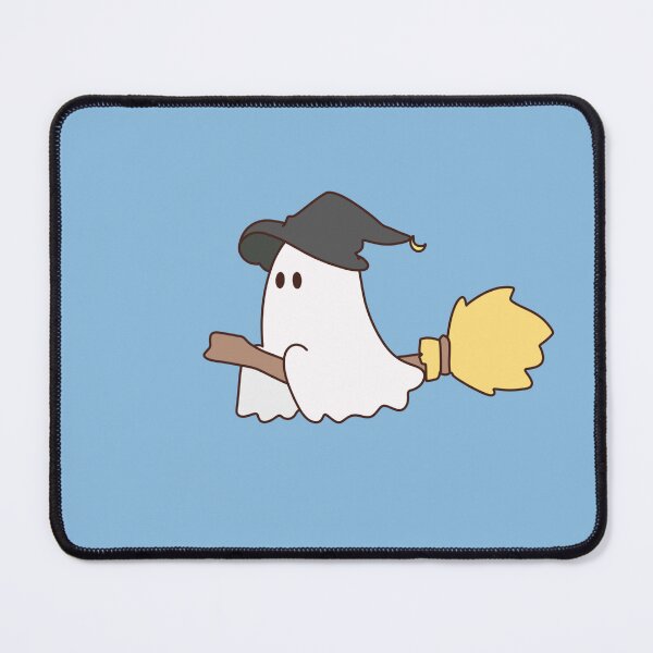 Item preview, Cute Witch Ghost Riding Broomstick Halloween Art designed and sold by Zmonz.