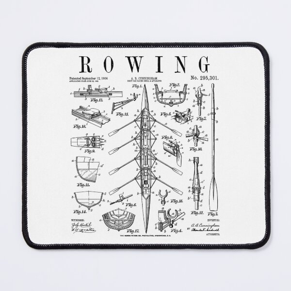 Item preview, Rowing Rower Eight Oar Racing Shell Boat Vintage Patent designed and sold by GrandeDuc.