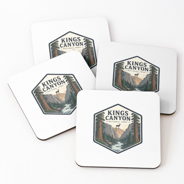 Item preview, Kings Canyon National Park Vintage Hiking Travel Badge designed and sold by TravelersGems.