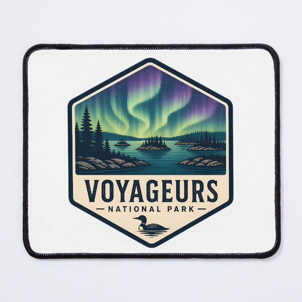 Item preview, Voyageurs National Park Vintage Hiking Travel Badge designed and sold by TravelersGems.
