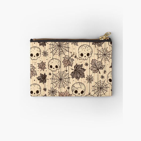 Item preview, Vintage Spooky Skulls and Autumn Leaves Halloween Pattern designed and sold by VectorForge.