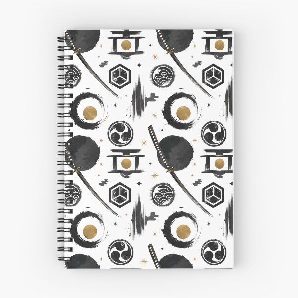 Item preview, Japanese Samurai Black Gold Pattern designed and sold by MoodSupplyStudio.