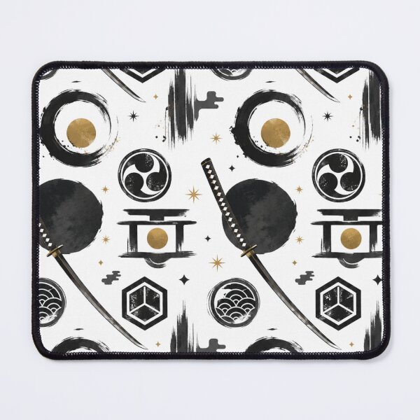 Item preview, Japanese Samurai Black Gold Pattern designed and sold by MoodSupplyStudio.