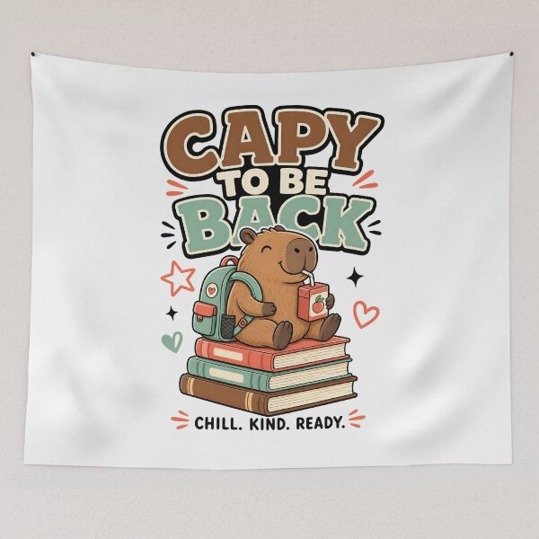 Item preview, Back to School Capybara: Chill, Kind, Ready designed and sold by Fenay Designs.