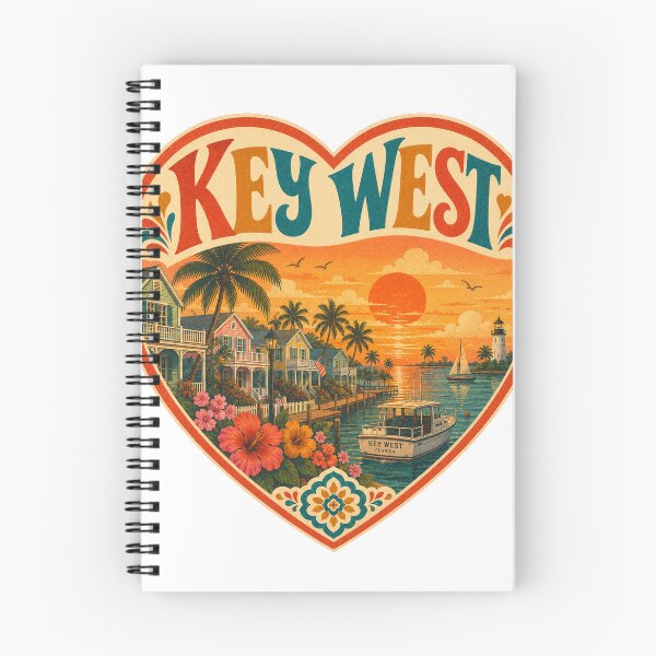 Item preview, Vintage Key West Heart - Retro USA Travel Souvenir designed and sold by VisualArtsOasis.