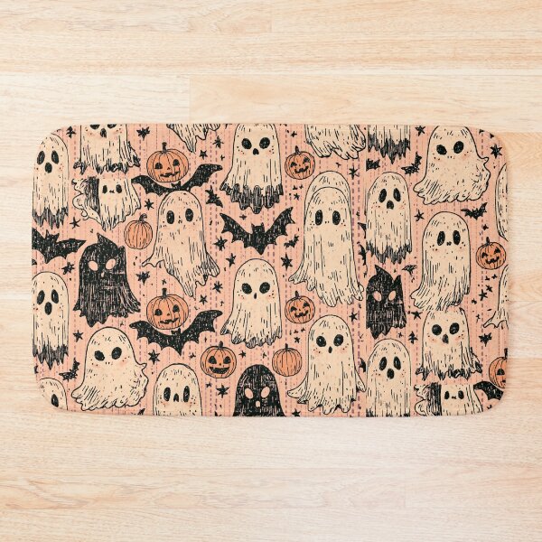 Item preview, Cute Little Ghosts and Spooky Pumpkins Kawaii Halloween Pattern designed and sold by VectorForge.