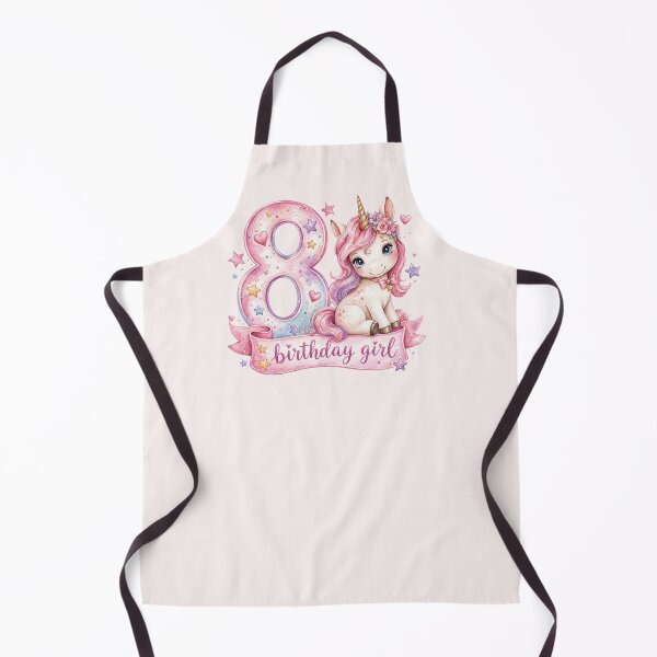 Item preview, Birthday girl 8 unicorn watercolor aesthetic designed and sold by Infdesigner.