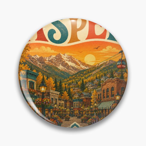 Item preview, Retro Aspen USA - Vintage Travel Souvenir Heart designed and sold by VisualArtsOasis.