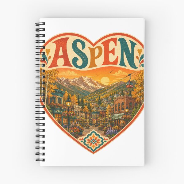 Item preview, Retro Aspen USA - Vintage Travel Souvenir Heart designed and sold by VisualArtsOasis.