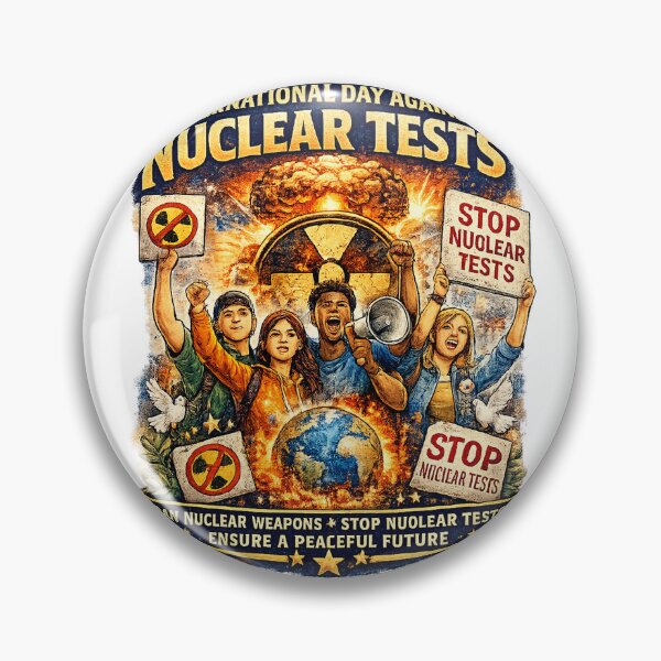 Item preview, International Day against Nuclear Tests | Ban Nuclear Weapons • Build a Peaceful Future T-Shirt designed and sold by GooniSL.