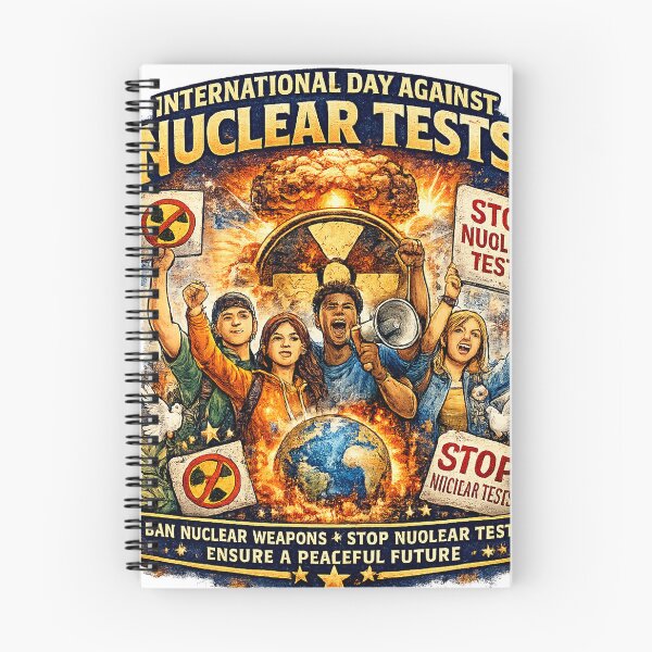 Item preview, International Day against Nuclear Tests | Ban Nuclear Weapons • Build a Peaceful Future T-Shirt designed and sold by GooniSL.