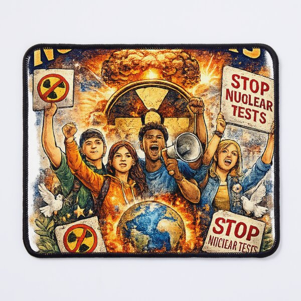Item preview, International Day against Nuclear Tests | Ban Nuclear Weapons • Build a Peaceful Future T-Shirt designed and sold by GooniSL.