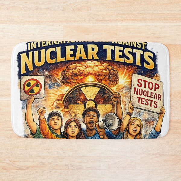 Item preview, International Day against Nuclear Tests | Ban Nuclear Weapons • Build a Peaceful Future T-Shirt designed and sold by GooniSL.