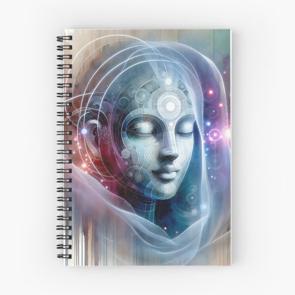 Item preview, Geometry of Stillness — Abstract Futuristic Buddha Portrait designed and sold by FriskyLemur.