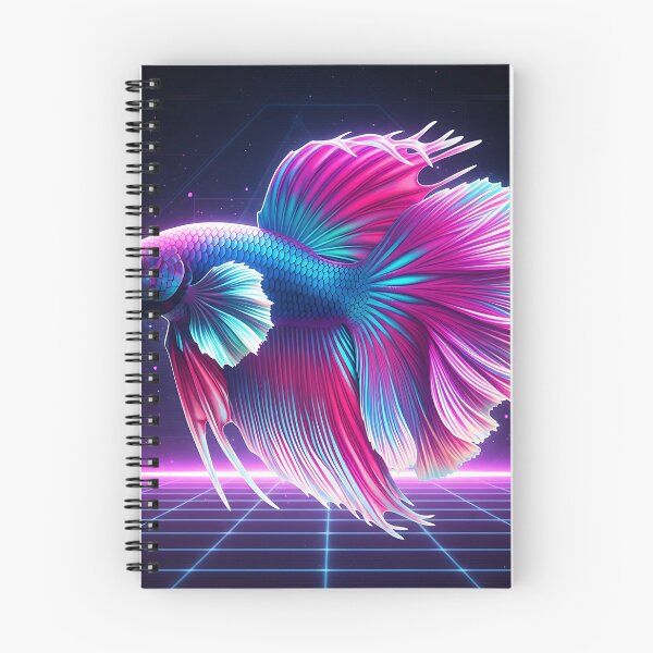 Item preview, Synthwave Neon Betta Fish designed and sold by Michaelragheb.