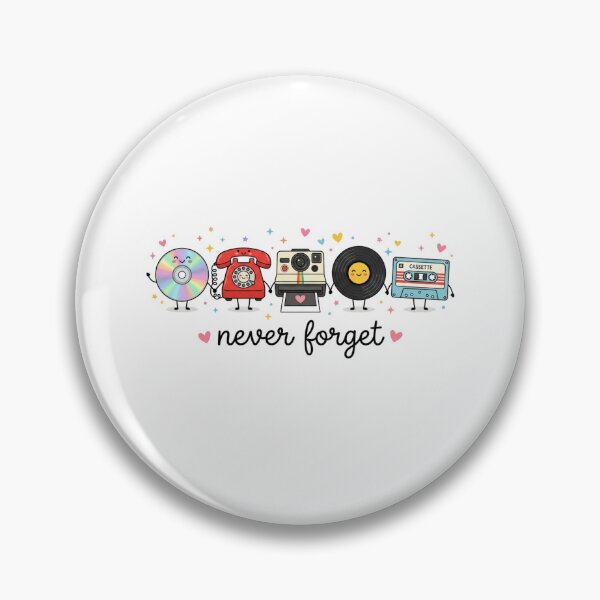 Item preview, Never Forget Retro Technology Kawaii Vintage Gadgets 80s 90s designed and sold by raedattia.
