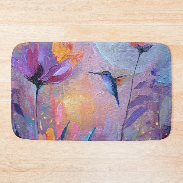 Item preview, Enchanting hummingbird among wildflowers designed and sold by monchie.