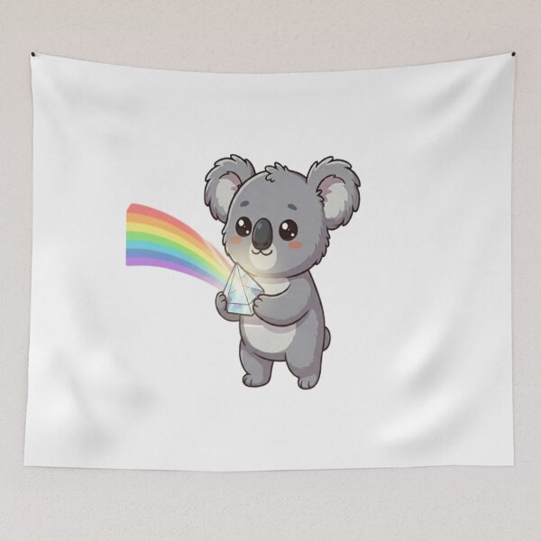 Item preview, Cute Koala Holding Glass Prism designed and sold by Ella_Sketch.