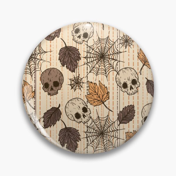 Item preview, Dark Gothic Skulls and Spooky Forest Leaves Pattern designed and sold by VectorForge.