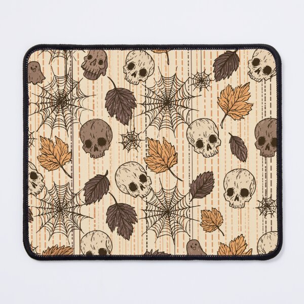 Item preview, Dark Gothic Skulls and Spooky Forest Leaves Pattern designed and sold by VectorForge.