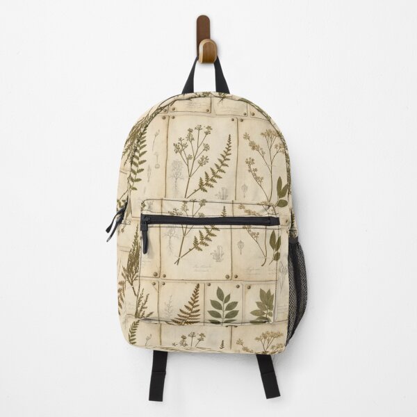 Item preview, Vintage Herbarium Botanical Specimens with Latin Names in Faded Olive designed and sold by StickyGuys.