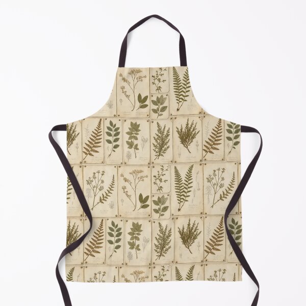 Item preview, Vintage Herbarium Botanical Specimens with Latin Names in Faded Olive designed and sold by StickyGuys.