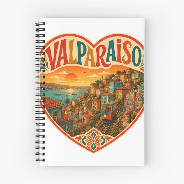 Item preview, Vintage Valparaiso Heart - Retro Chile Travel Souvenir designed and sold by VisualArtsOasis.
