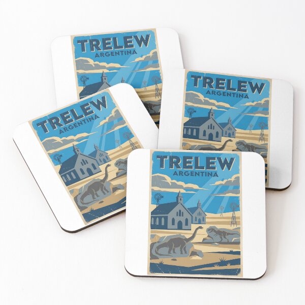 Item preview, Trelew Chubut Argentina Vintage Travel Poster designed and sold by TravelersGems.
