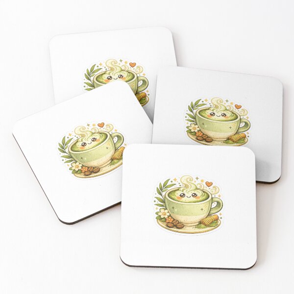 Item preview, Cute Kawaii Matcha Latte Sticker designed and sold by AuudiVasustudio.