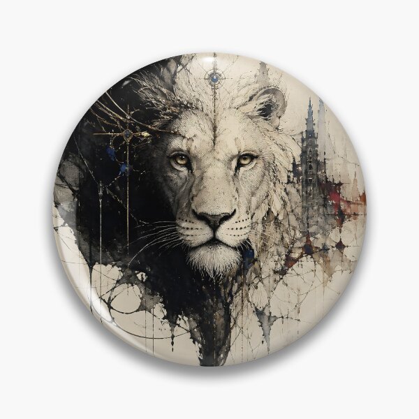 Item preview, Majestic Abstract Lion with Gothic Cityscape designed and sold by Marcu Ioachim.