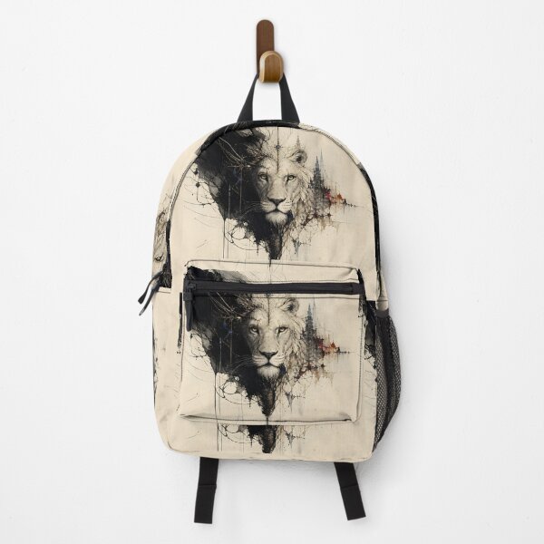 Item preview, Majestic Abstract Lion with Gothic Cityscape designed and sold by Marcu Ioachim.
